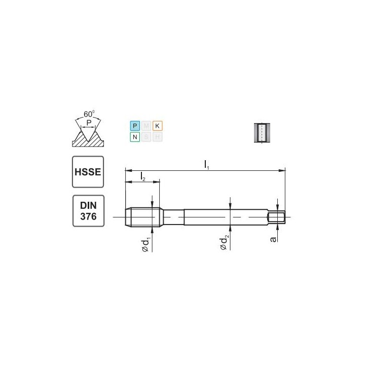 Gwintownik maszynowy kobaltowy M39 HSSE 800