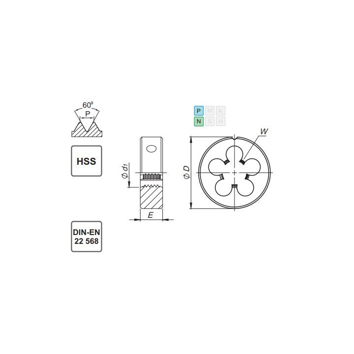 Narzynka lewa M4 DIN-EN 22 568 HSS 800 LH