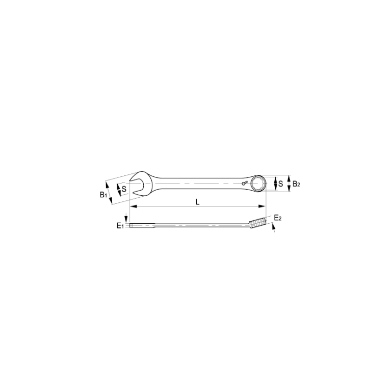 Klucz płasko-oczkowy z grzechotką (na zawieszce) 32 mm
