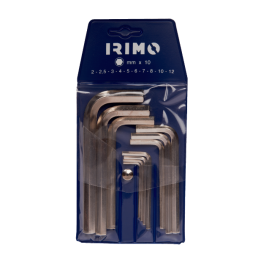 Zestaw kluczy imbusowych niklowanych 2-12 mm, 11 szt.