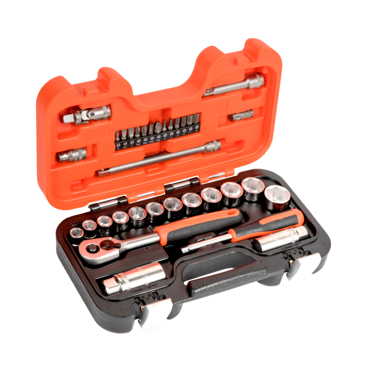 Zestaw nasadek 1/4" i 3/8",  34 elementy