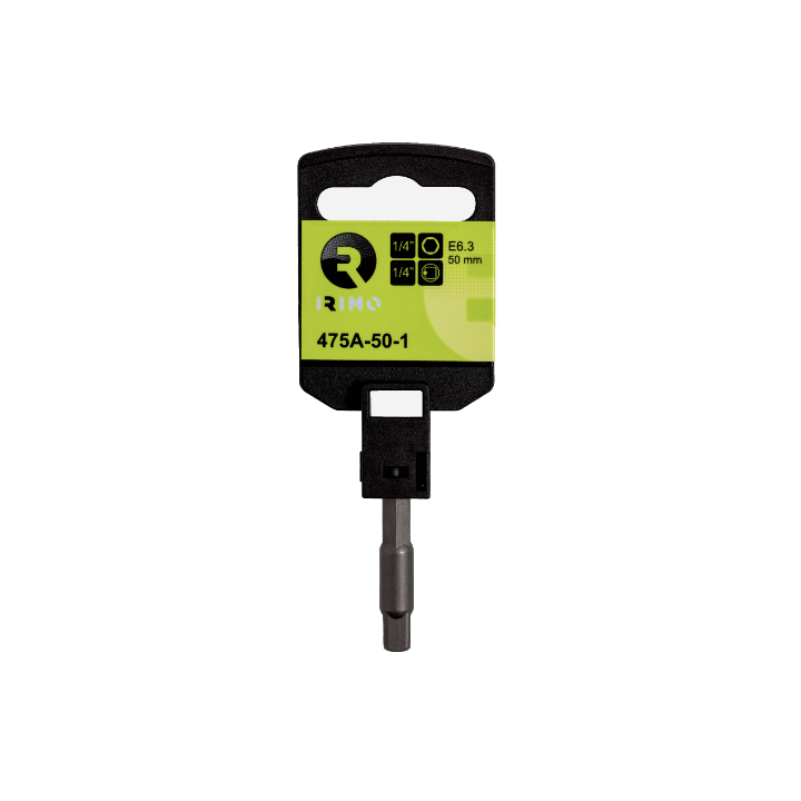 Adapter długi 1/4" sześciokąt na 1/4" kwadrat L-50 mm