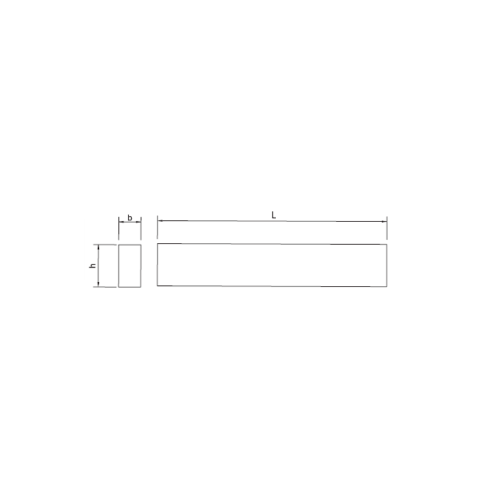 Nóż DIN 4964 D 25 x 12 x 160 mm - HSS