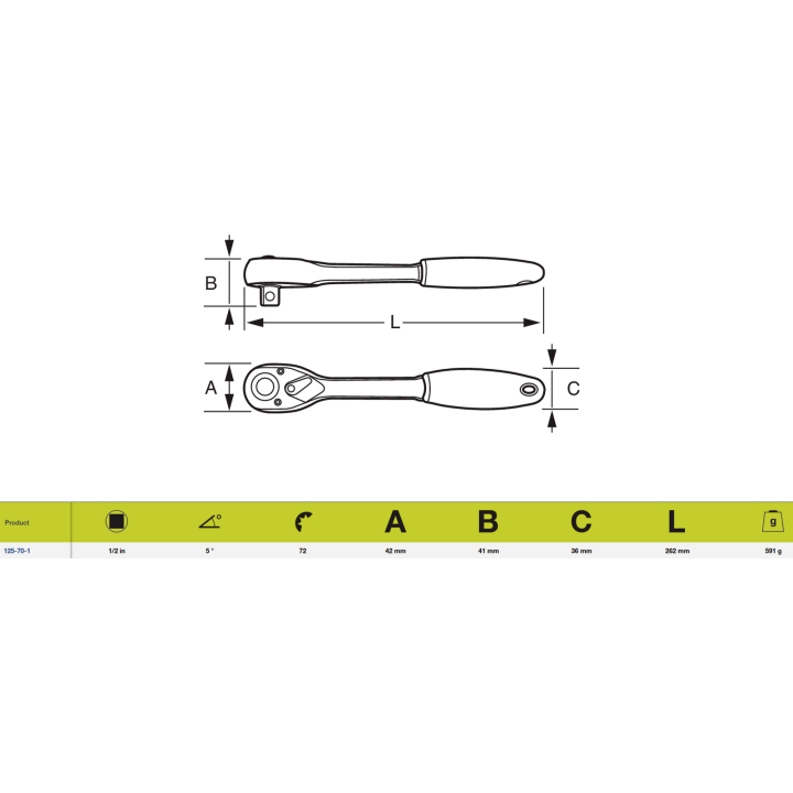 Dwustronne grzechotki 1/2" typu gruszka