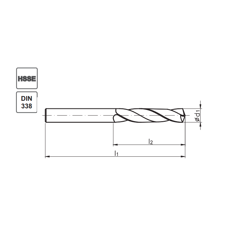 Wiertło kobaltowe 8,2 mm INOX HSSE