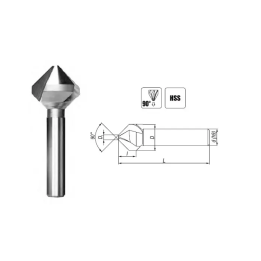 Pogłębiacz Stożkowy 3-Ostrzowy 90° Fi 8,3 Mm DIN 335-C HSS