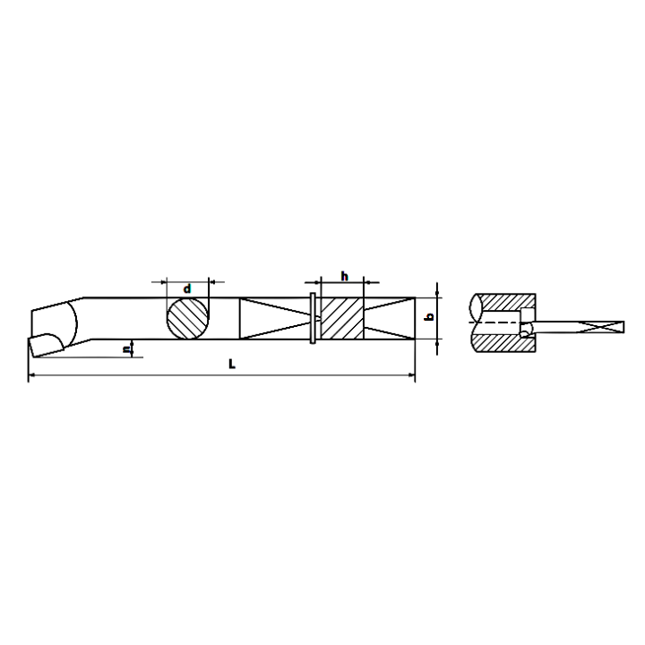 Nóż tokarski wytaczak NNWB 1010 SW7M